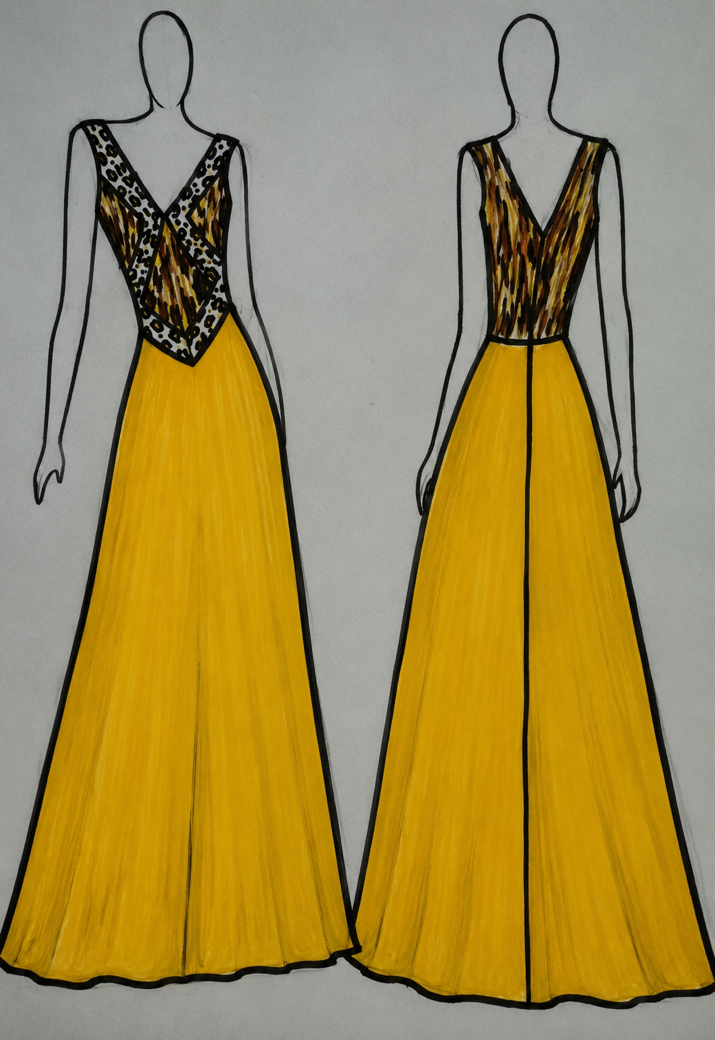Serpent fashion illustration