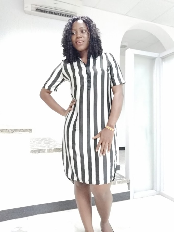 Striped shirt dress by Joycenuwa